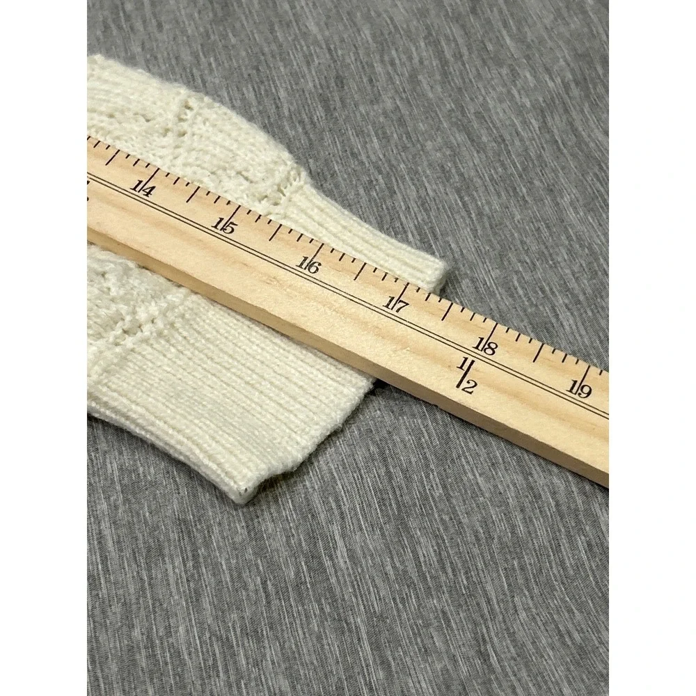 Divided‎ H M Cream Crochet Knit Cropped Sweater Size XS